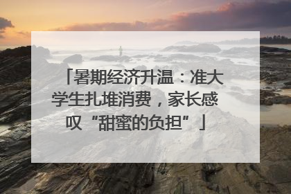暑期经济升温：准大学生扎堆消费，家长感叹“甜蜜的负担”