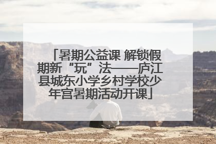 暑期公益课 解锁假期新“玩”法——庐江县城东小学乡村学校少年宫暑期活动开课