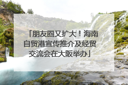 朋友圈又扩大！海南自贸港宣传推介及经贸交流会在大阪举办