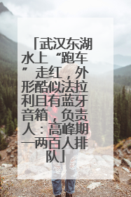 武汉东湖水上“跑车”走红，外形酷似法拉利且有蓝牙音箱，负责人：高峰期一两百人排队