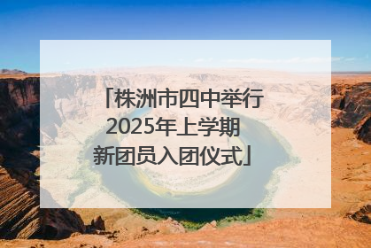 株洲市四中举行2025年上学期新团员入团仪式