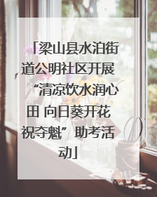 梁山县水泊街道公明社区开展“清凉饮水润心田 向日葵开花祝夺魁”助考活动