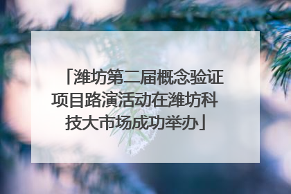 潍坊第二届概念验证项目路演活动在潍坊科技大市场成功举办