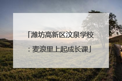 潍坊高新区汶泉学校：麦浪里上起成长课
