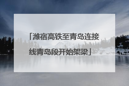 潍宿高铁至青岛连接线青岛段开始架梁
