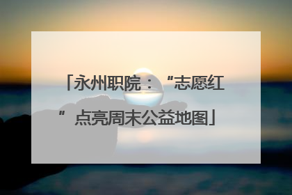 永州职院：“志愿红”点亮周末公益地图