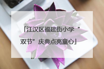 江汉区福建街小学“双节”庆典点亮童心