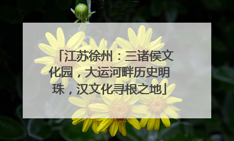 江苏徐州：三诸侯文化园，大运河畔历史明珠，汉文化寻根之地