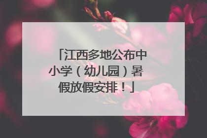 江西多地公布中小学（幼儿园）暑假放假安排！
