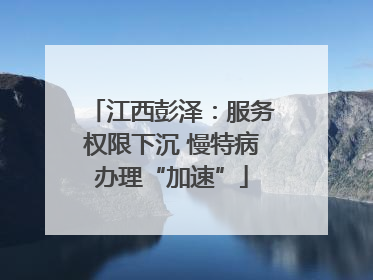 江西彭泽：服务权限下沉 慢特病办理“加速”