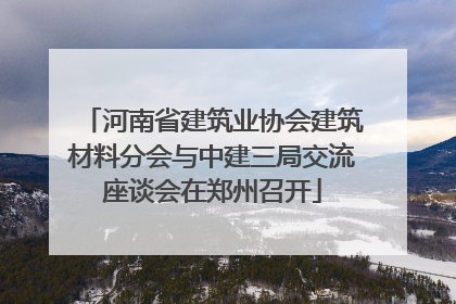 河南省建筑业协会建筑材料分会与中建三局交流座谈会在郑州召开