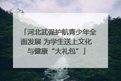河北武强护航青少年全面发展 为学生送上文化与健康“大礼包”