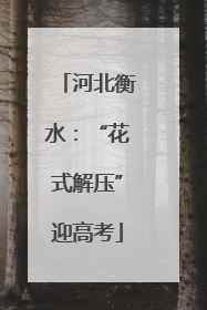 河北衡水：“花式解压”迎高考