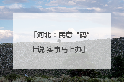河北：民意“码”上说 实事马上办