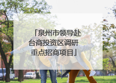泉州市领导赴台商投资区调研重点招商项目