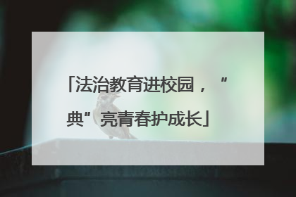 法治教育进校园，“典”亮青春护成长