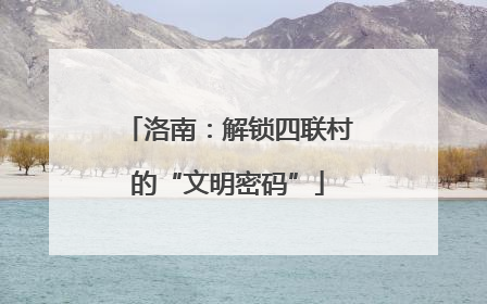 洛南：解锁四联村的“文明密码”