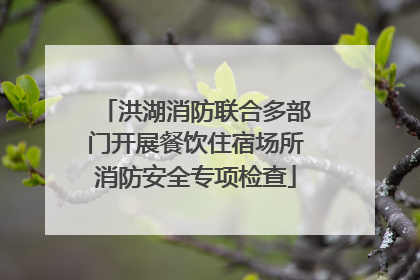 洪湖消防联合多部门开展餐饮住宿场所消防安全专项检查