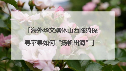 海外华文媒体山西临猗探寻苹果如何“扬帆出海”