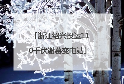 浙江绍兴投运110千伏谢慕变电站