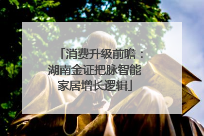 消费升级前瞻：湖南金证把脉智能家居增长逻辑