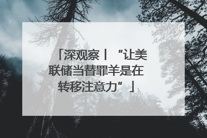 深观察丨“让美联储当替罪羊是在转移注意力”
