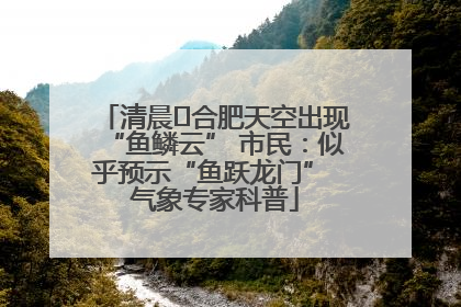 清晨﻿合肥天空出现“鱼鳞云” 市民：似乎预示“鱼跃龙门” 气象专家科普