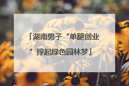 湖南男子“单腿创业”撑起绿色园林梦