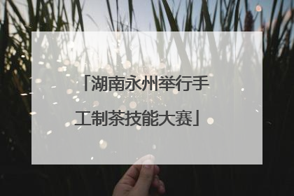 湖南永州举行手工制茶技能大赛