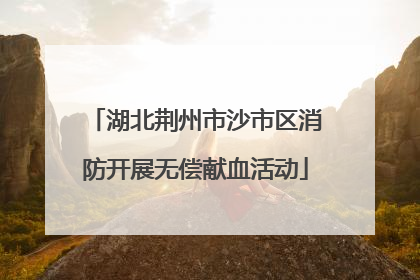 湖北荆州市沙市区消防开展无偿献血活动