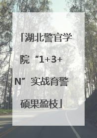 湖北警官学院“1+3+N”实战育警硕果盈枝