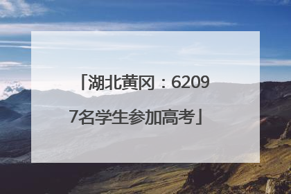 湖北黄冈：62097名学生参加高考