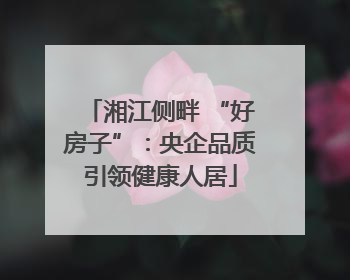 湘江侧畔 “好房子”：央企品质引领健康人居