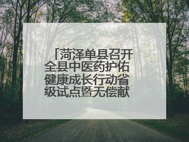 菏泽单县召开全县中医药护佑健康成长行动省级试点暨无偿献血工作会议