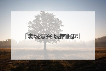 老城复兴 城南崛起