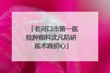 老河口市第一医院肿瘤科沈凡精研医术践初心