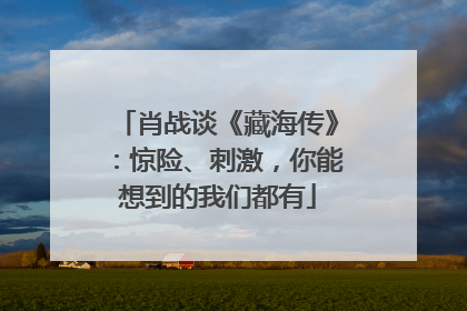 肖战谈《藏海传》：惊险、刺激，你能想到的我们都有
