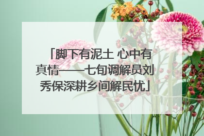 脚下有泥土 心中有真情——七旬调解员刘秀保深耕乡间解民忧