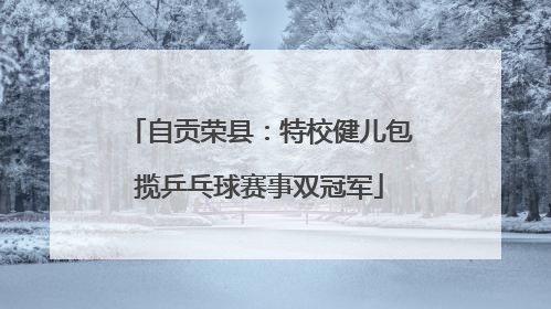 自贡荣县：特校健儿包揽乒乓球赛事双冠军
