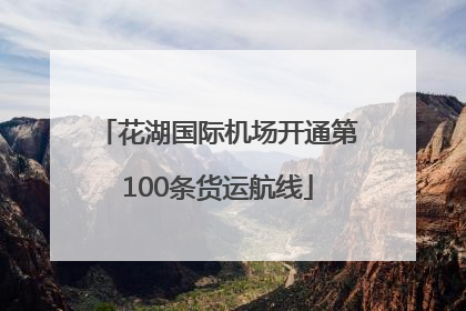 花湖国际机场开通第100条货运航线