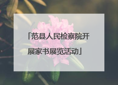 范县人民检察院开展家书展览活动