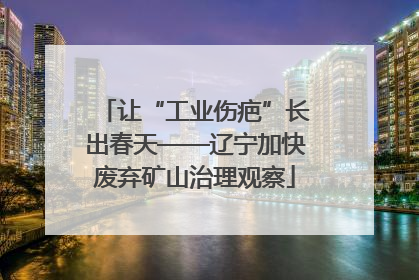 让“工业伤疤”长出春天——辽宁加快废弃矿山治理观察
