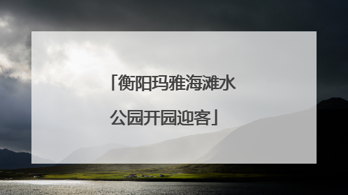 衡阳玛雅海滩水公园开园迎客