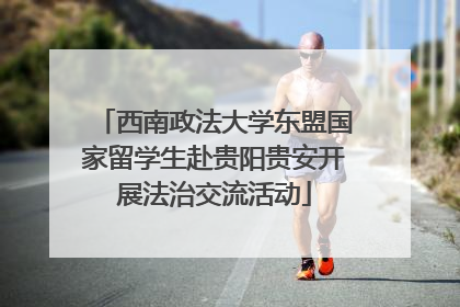 西南政法大学东盟国家留学生赴贵阳贵安开展法治交流活动