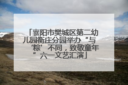 襄阳市樊城区第二幼儿园衡庄分园举办“与‘粽’不同，致敬童年”六一文艺汇演