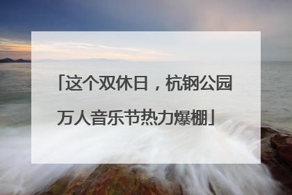 这个双休日，杭钢公园万人音乐节热力爆棚