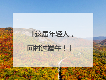 这届年轻人，回村过端午！