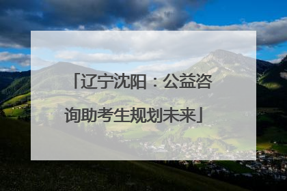 辽宁沈阳：公益咨询助考生规划未来