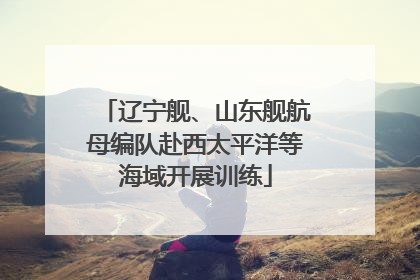 辽宁舰、山东舰航母编队赴西太平洋等海域开展训练