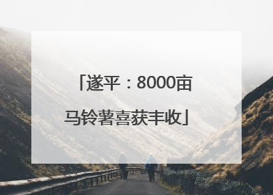 遂平：8000亩马铃薯喜获丰收